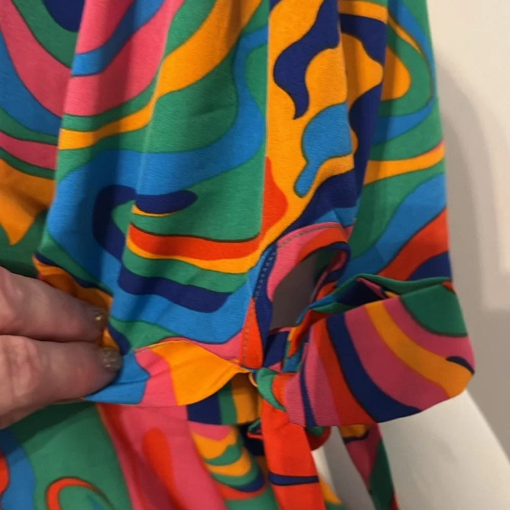 Colorful Abstract Patterned Dress - Picture 3 of 4